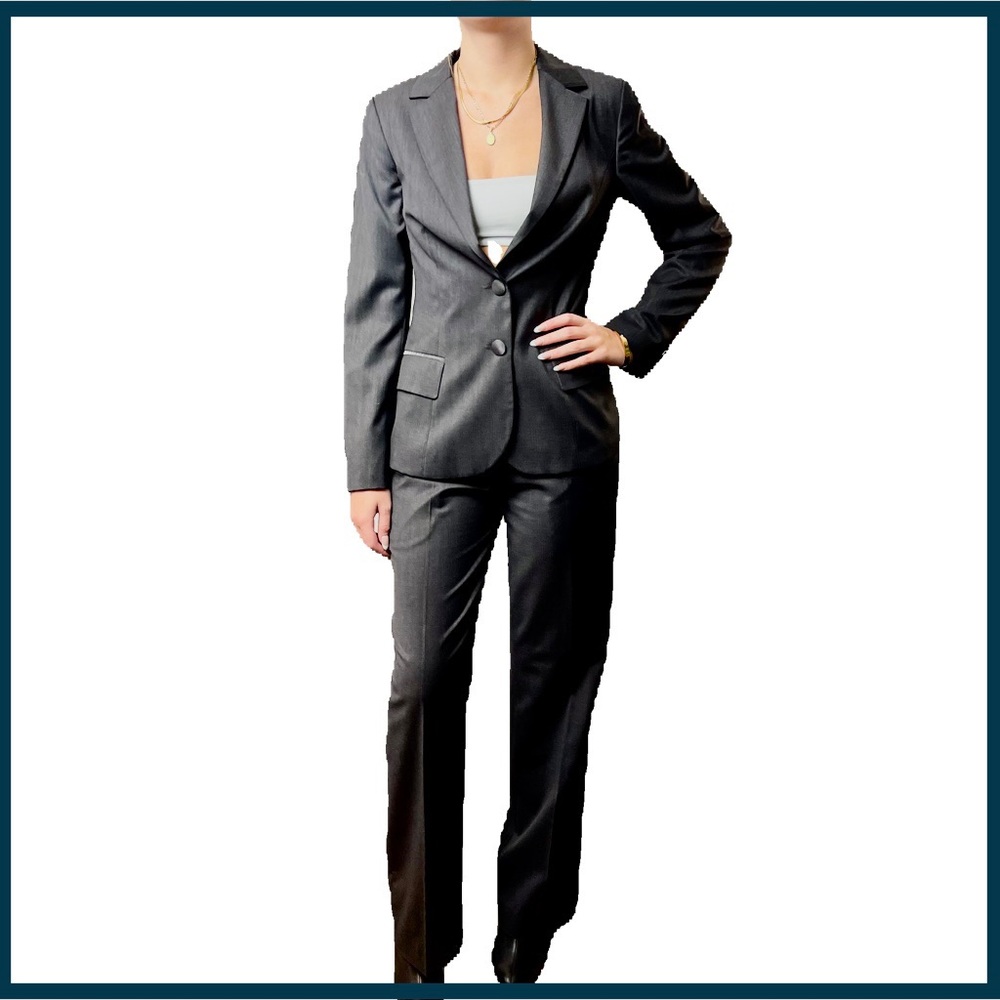 Women's Gray Blazer and Pants Set
